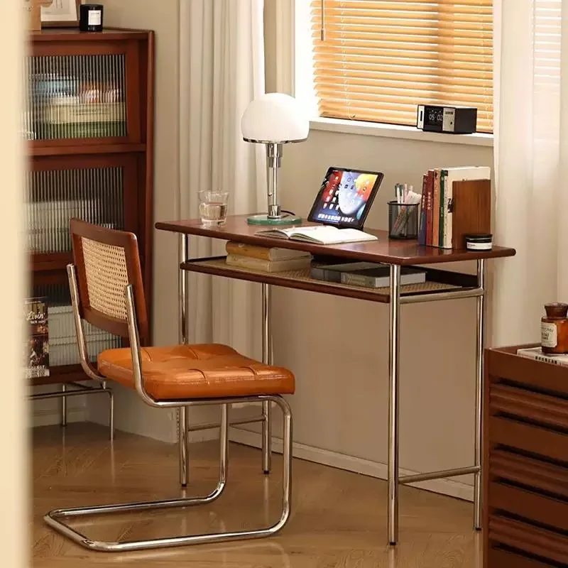 Medieval desk Solid wood retro Nordic simple office Writing desk