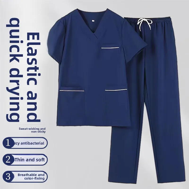 

High-end Elastic Quick-drying Hand Wash Clothes Short-sleeved Doctor Operating Room Brush Hand Clothes Dental Mouth Pet Hospital