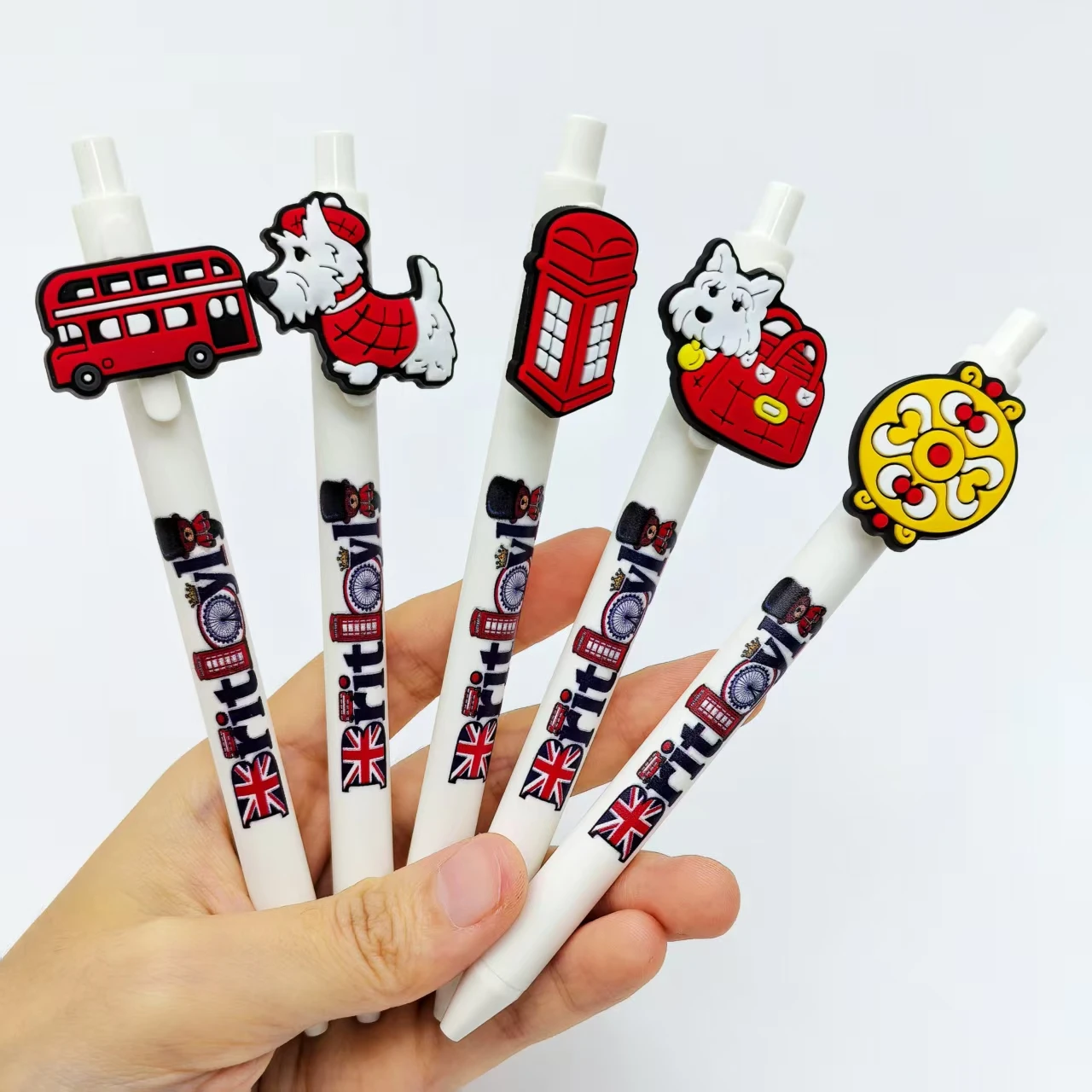 5 PCS / 10 PCS / 12 PCS / 14 PCS / 18 PCS / 20 PCS British wind ballpoint pen Creative castle modelling pedestrian gift pen