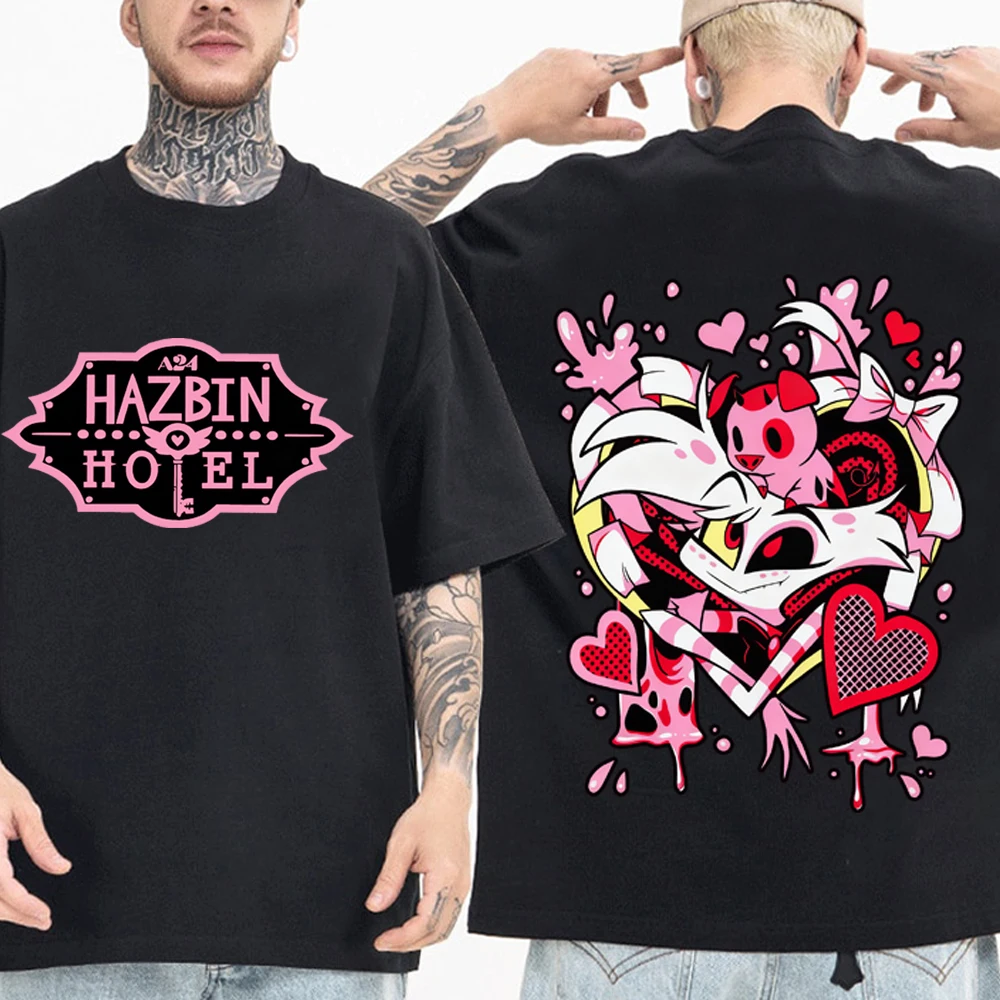 

Hazbin Hotel "Angel Dust 3D Printed T-shirt Men's and Women's Kimono Style Short Sleeve Round Neck Casual Shirt Gift