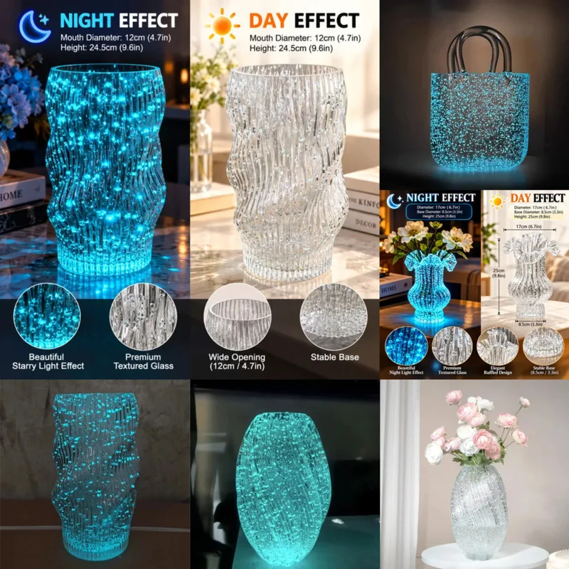 Nordic Style Glass Vase, Modern Creative Hydroponic Flower Container, Tabletop Floral Centerpiece, Home Table Decor, Unique Gift