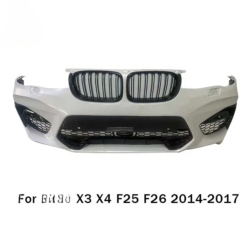 Hot selling PU Material Car Bumpers Front Bumper For  X3 X4 F25 F26 2014-2017 Upgrade X3M X4M Car Bodykitcustom