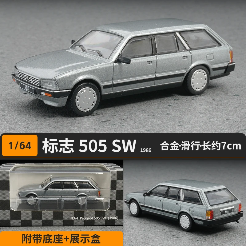 1:64 Peugeots 505SW Legierung Auto Modell Diecast Metall Klassische Fahrzeuge Auto Modell Miniatur Skala Simulation Sammlung Kinder Spielzeug Geschenk