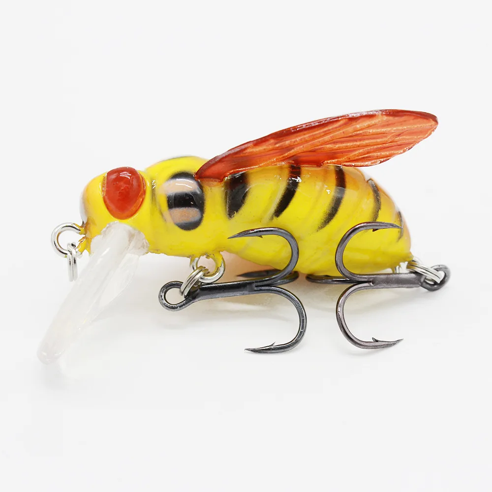 Crazy Bee cnk40 Fishing Lure Top water Insect Bait 6g/4.5cm Freshwater Grass Carp Attack Artificial Lures 1 Piece SALE