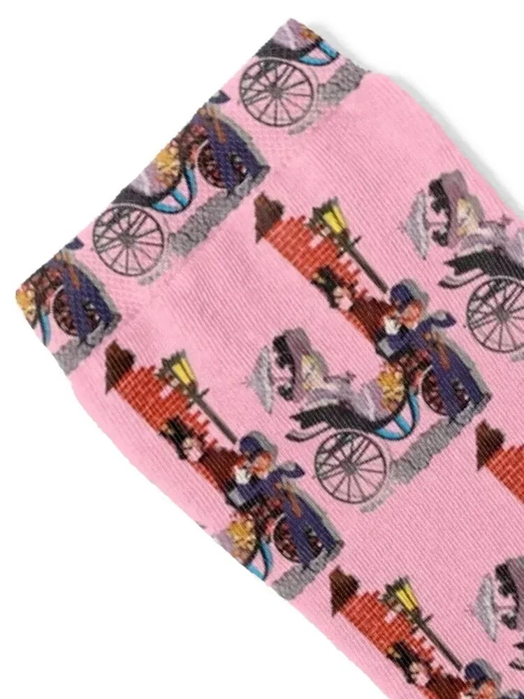 Mae West 1890's Joy Ride caricature art pink background Gay Nineties Socks cool christmas gifts hip hop Man Socks Women's