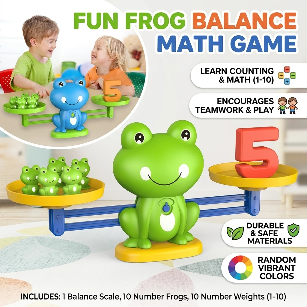 Mathematical Intelligence Math Toys Funny Frog Scale Children's Early Education Toys Addition Subtraction Balance Enlightenment