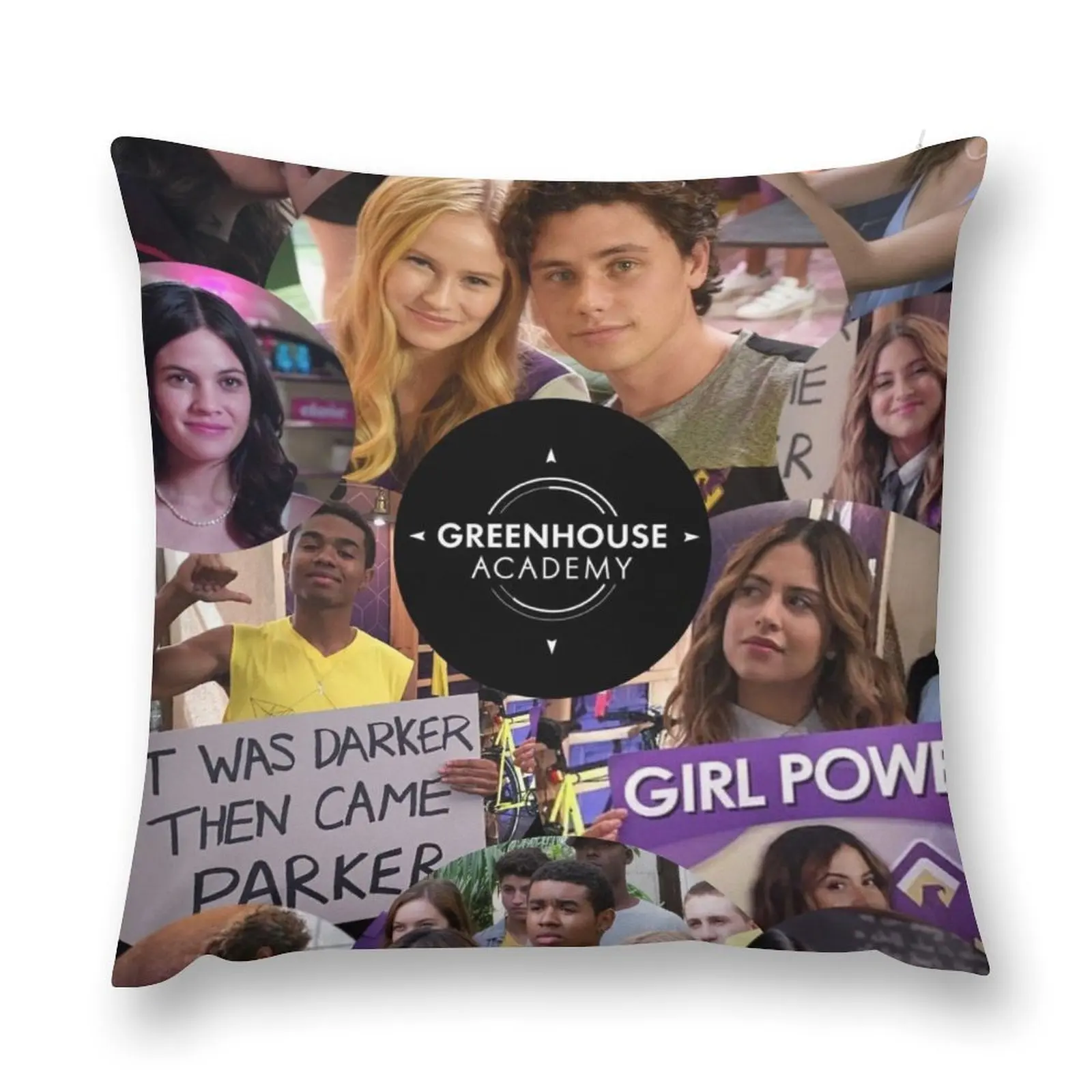 

Greenhouse Academy Collage Throw Pillow Decorative pillow case Pillowcase Elastic Cover For Sofa Sofa Cushion pillow