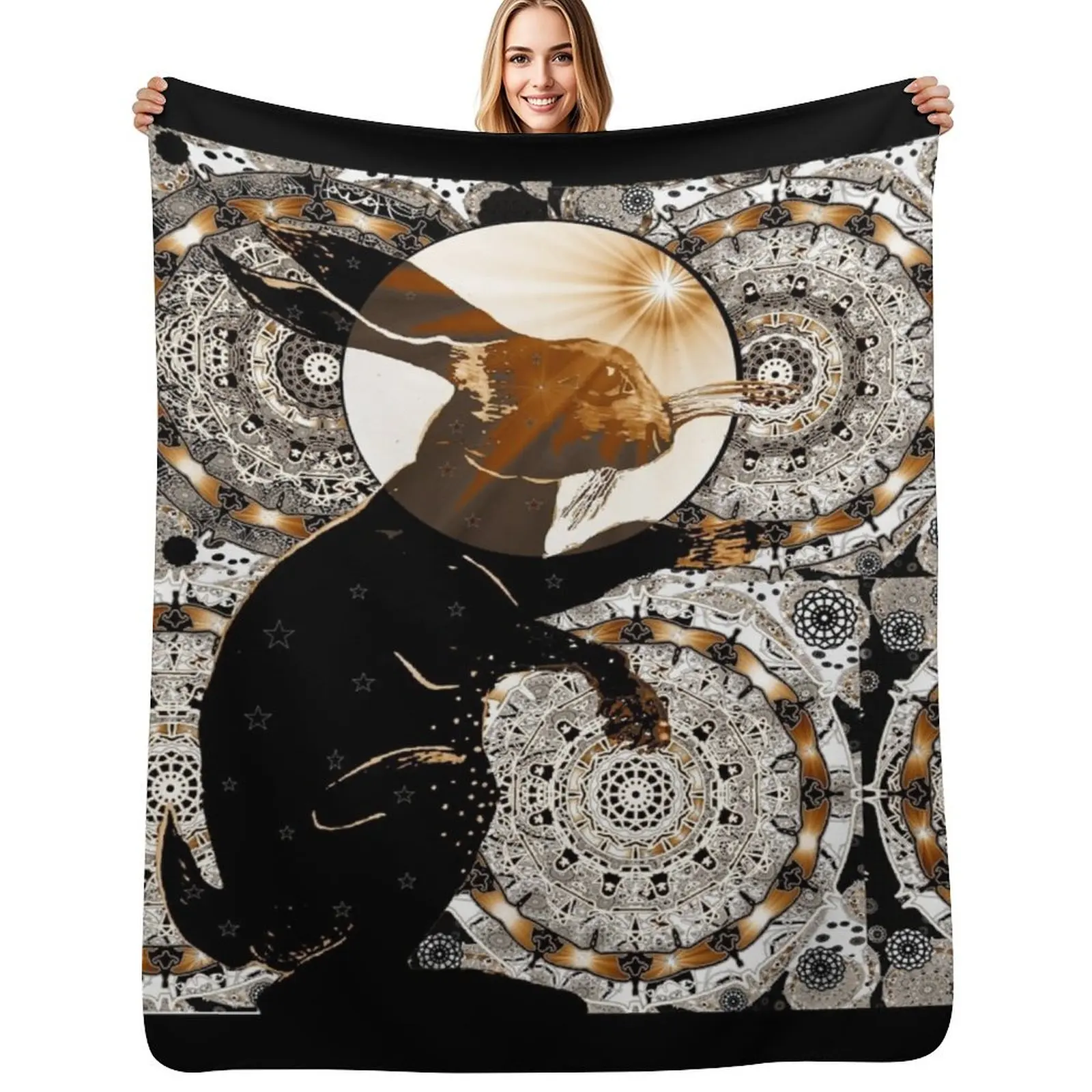 Nocturne Star Hare Throw Blanket Flannel Fabric Summer Beddings funny gift Soft Big Fashion Sofas halloween Blankets