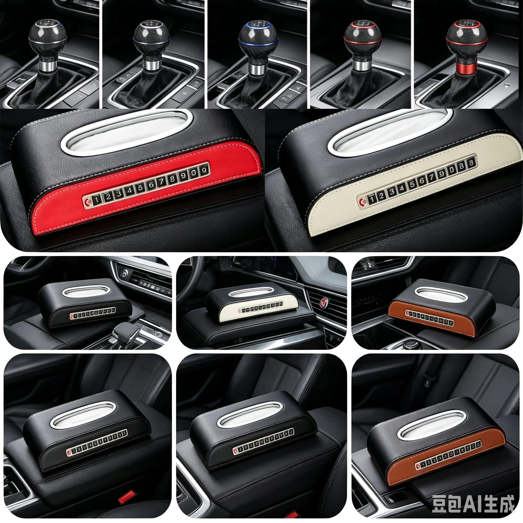 Universal Car Tissue Box Creative Leather Napkin Holder Box Back Seat Tissue Organizer Fit For Honda Toyota Nissan Mitsubishi
