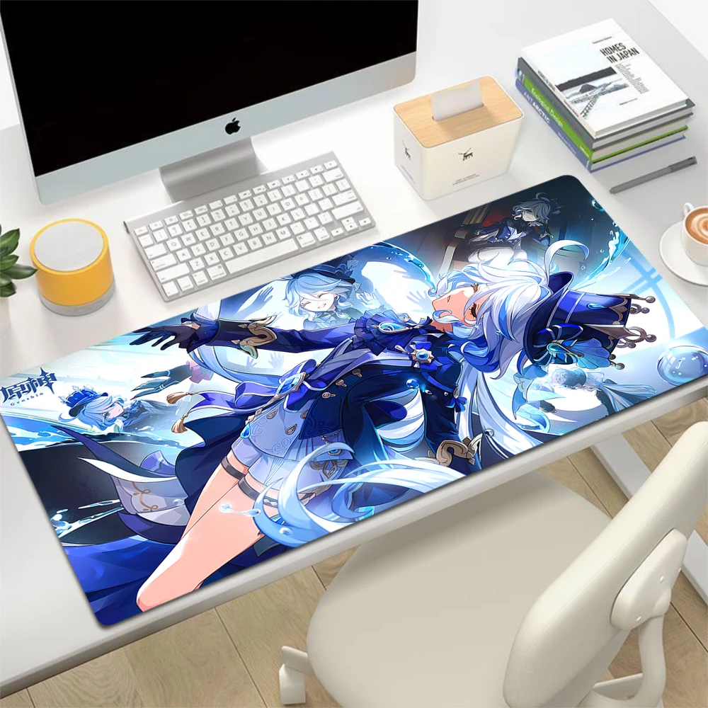 Genshin Impact Mouse Pad Furina Gamer Mousepads Gaming Mousepad Keyboard Mat Large Mouse Pads Big Computer Anime XXL Desk Mats