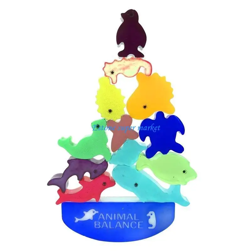 

090B artoon Dinosaur Epoxy Diy Silicone Mold Stacking Resin Mold for Children Handmade Art Crafts Tool Durable