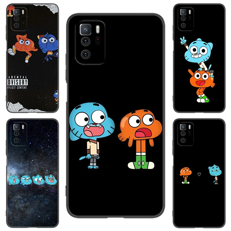 The Amazing World Gumball Black Silicone Phone Case For Xiaomi Redmi Note 9 10 11 12 13 Pro Plus 11S 4G 11T 5G 9S 10S 12S