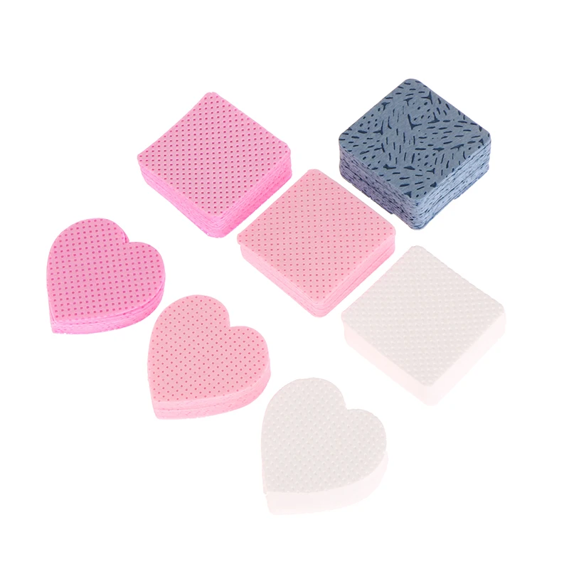 500PCS Nail Cotton Pads Nail Polish Remover Gel Nail Wipes Box-packed Grafting Eyelash Glue Removal Pads Lint-Free Wipes