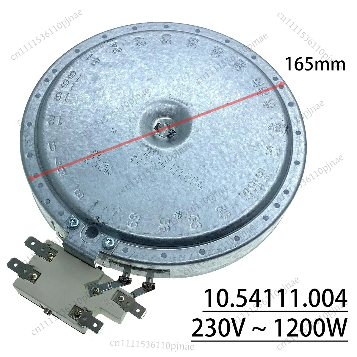 10.54111.004 Ceramic Hob Hotplate Parts Heating Element Range / Oven / Stove Surface Burner Assembly 230V~1200W