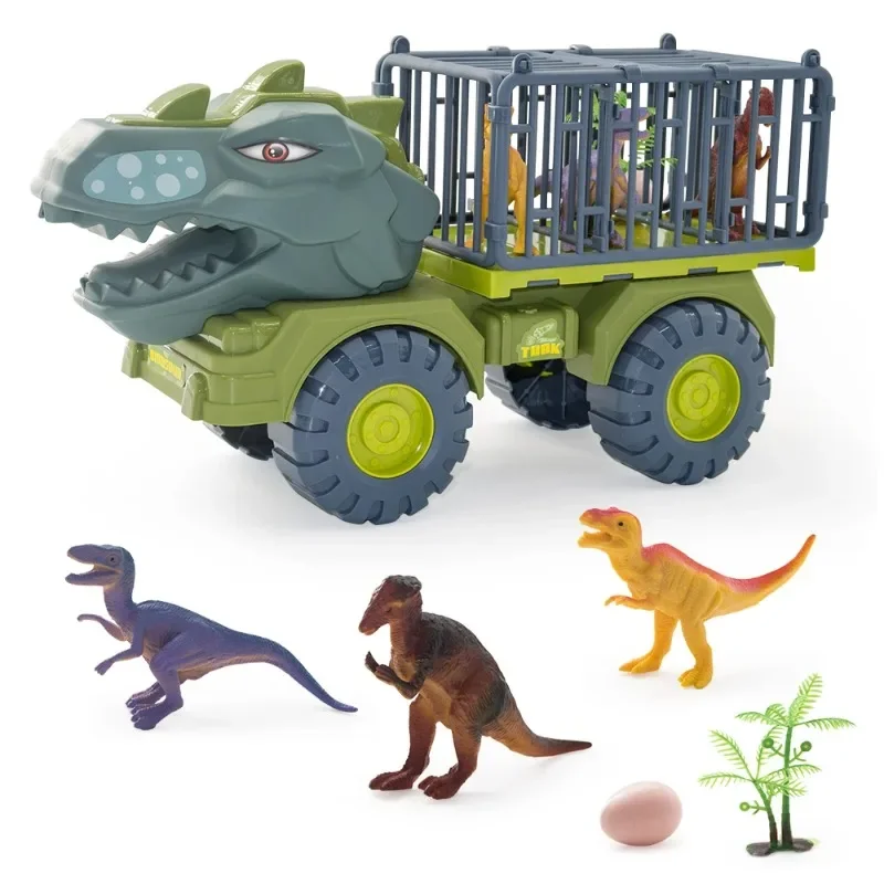 Camión de dinosaurio, vehículo portador de transporte, modelo Animal, tiranosaurio Rex, juego de camión, regalos de cumpleaños para niños, juguetes de coche para niños
