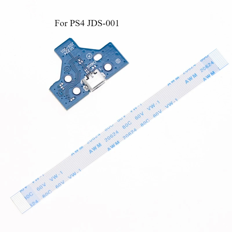 

For PS4 Controller USB Charging Port Socket Circuit Board 14Pin JDS 001 with Flex Ribbon Cable