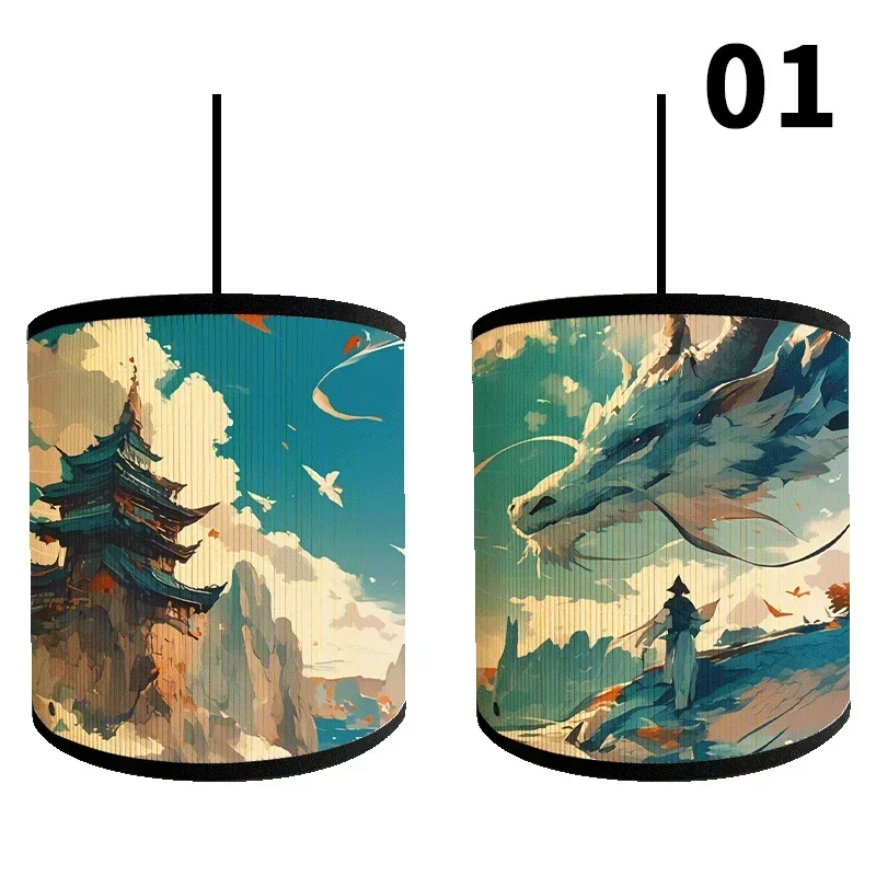 20cm Home Bedside Wall Lamp Cover Japanese Style Lamp Shade Bamboo Art Light Cover Bar Cafe Homestay Restaurant Decor Chandelier