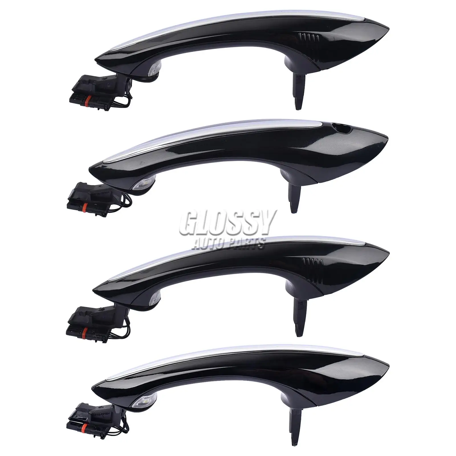 AP03 4 PCS Black Front Rear Left Right Exterior Door Handle For BMW F07 F10 F11 F06 F12 F13 F01 F02 F03 F04