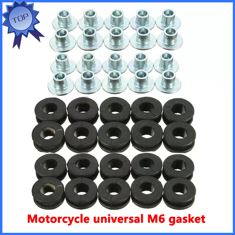1pcs/4pcs/10pcs Motorcycle Universal  Rubber Grommets Bolt Kit M6 Fairing Bolts