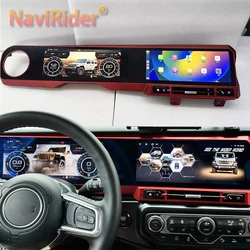 12.3inch+12.3inch Carplay Car Radio For JEEP WRANGLER 2018-2022 LCD Android Dual Touch Screen Multimedia Player GPS Stereo 4G