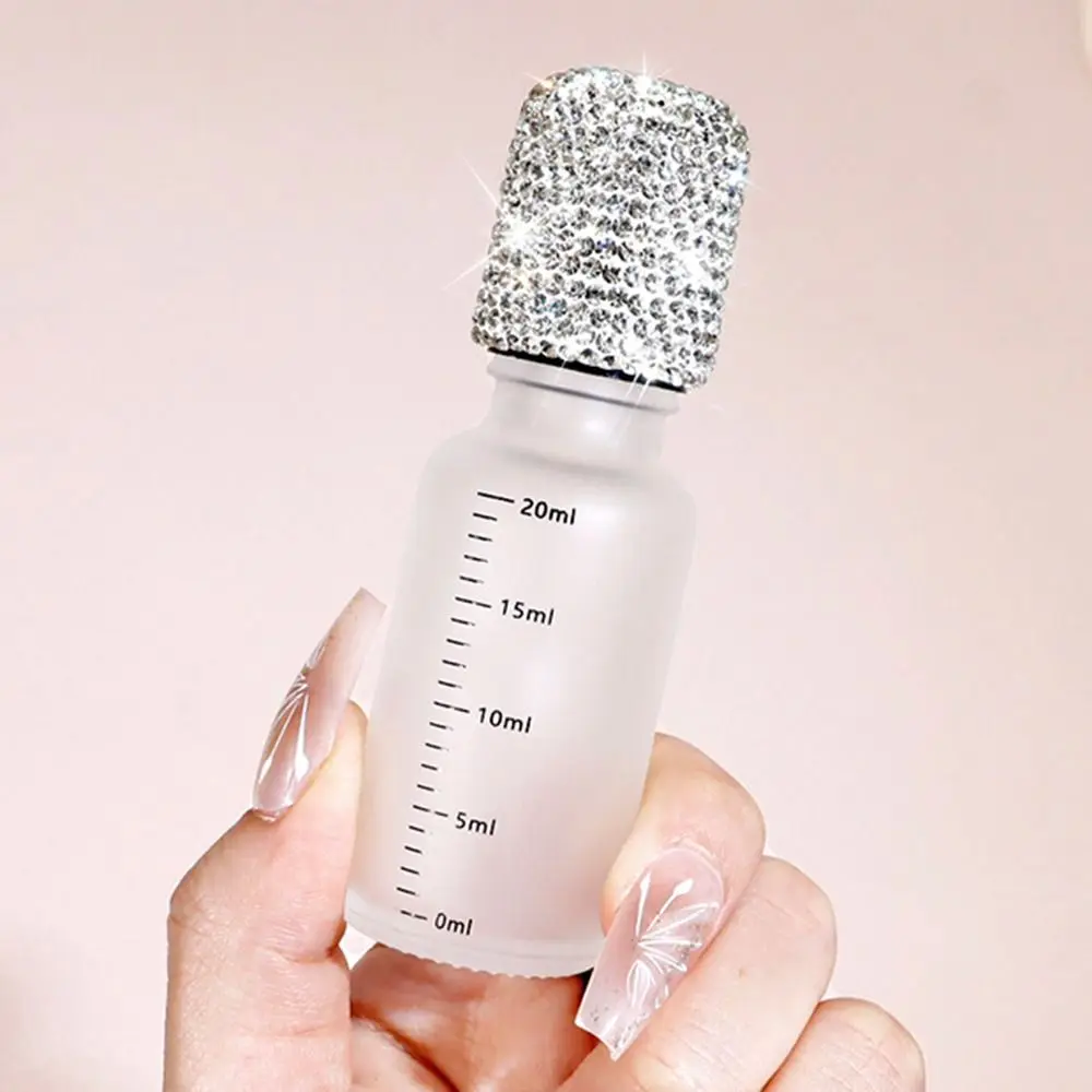 

Convenient Bling Rhinestone Essential Oil Bottle Roller Ball Refillable Perfume Bottle Leakproof Shiny Roll-on Bead Bottle Women