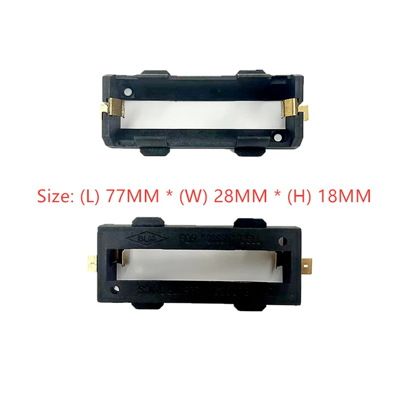 26650 uchwyt na baterię SMD na 26650 czarny z brązowymi kołkami pozłacany na 26650 3.7V akumulatory Hold Case Box