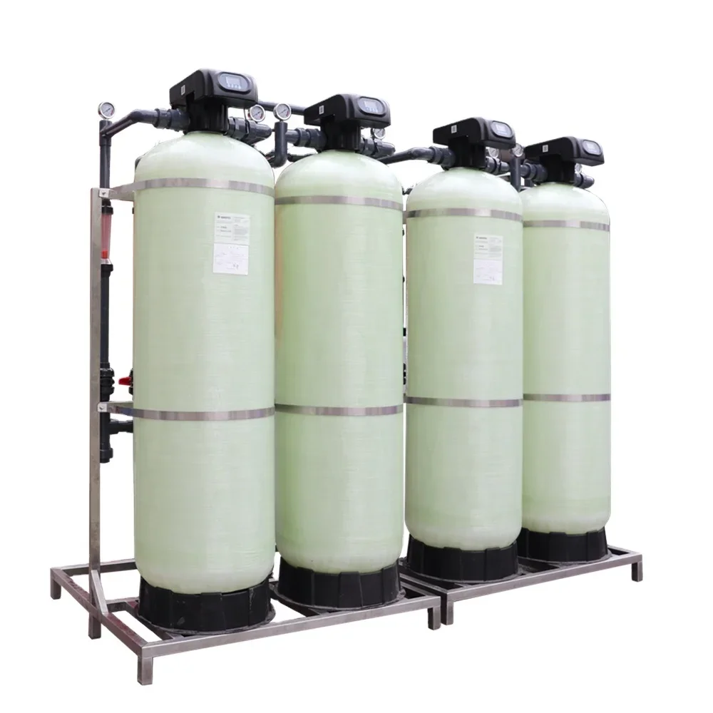 

Calcium and magnesium ion organic matter filter RO membrane filter sand carbon softening water filtration equipment / machine