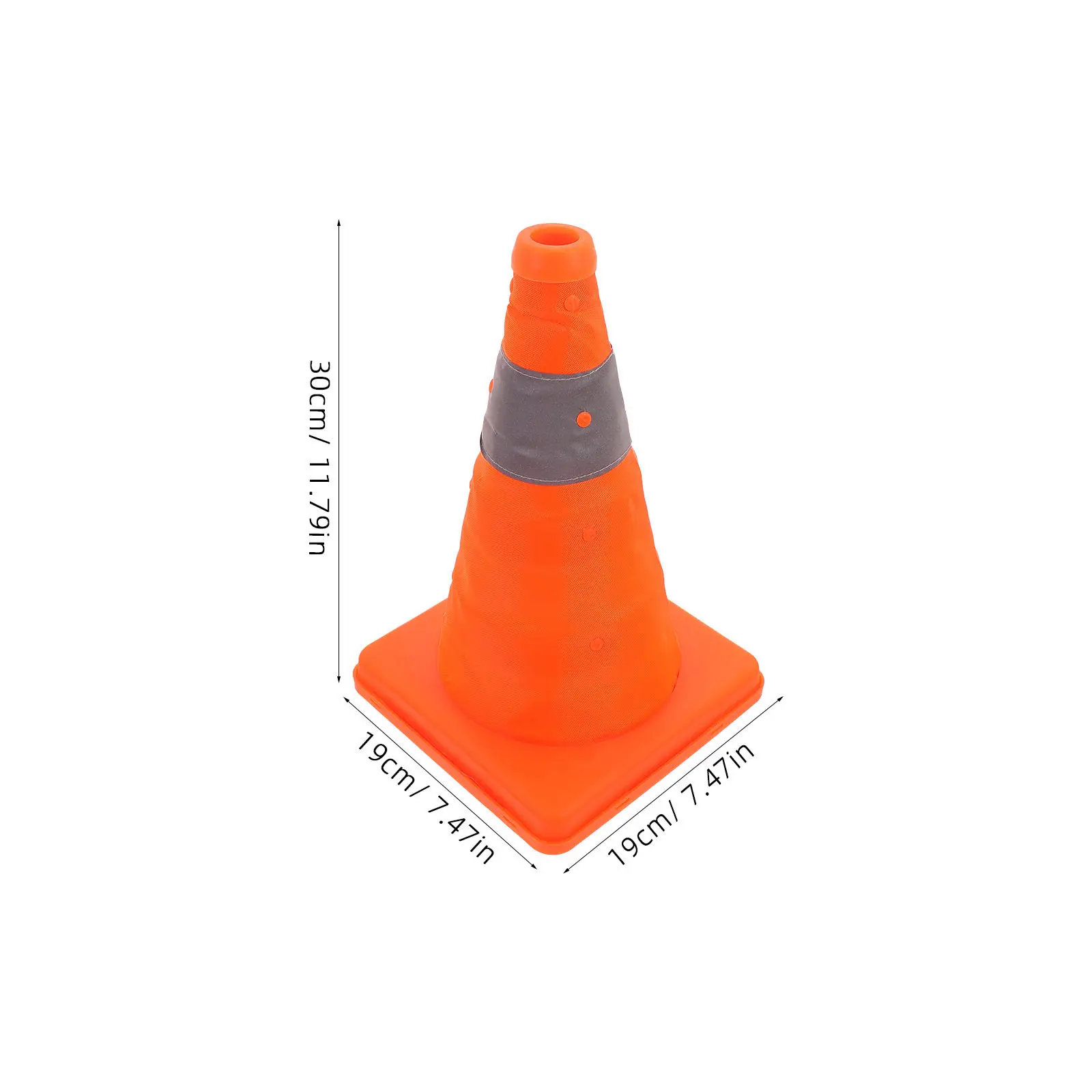 2Pcs Collapsible Bright Orange Reflective Traffic Cone for Emergency Parking Road Safety Construction Tow Trucks Driving