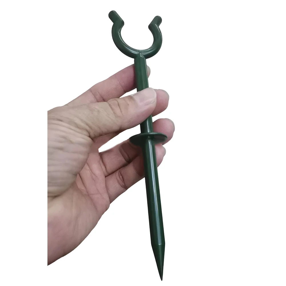 5 20 Pcs Green Garden Hose Guide Stakes 1 Inch For Watering Equipment Plant Safety And Neat Lawn Care Landscape Fittings