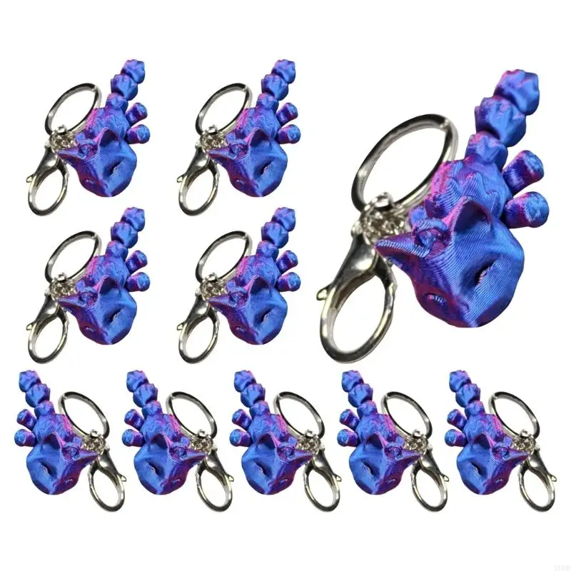 10Pcs Poseable Effect Kitten Keyring Printed Flexible Joints Design Keychain Gift for Cat Enthusiasts Y08E