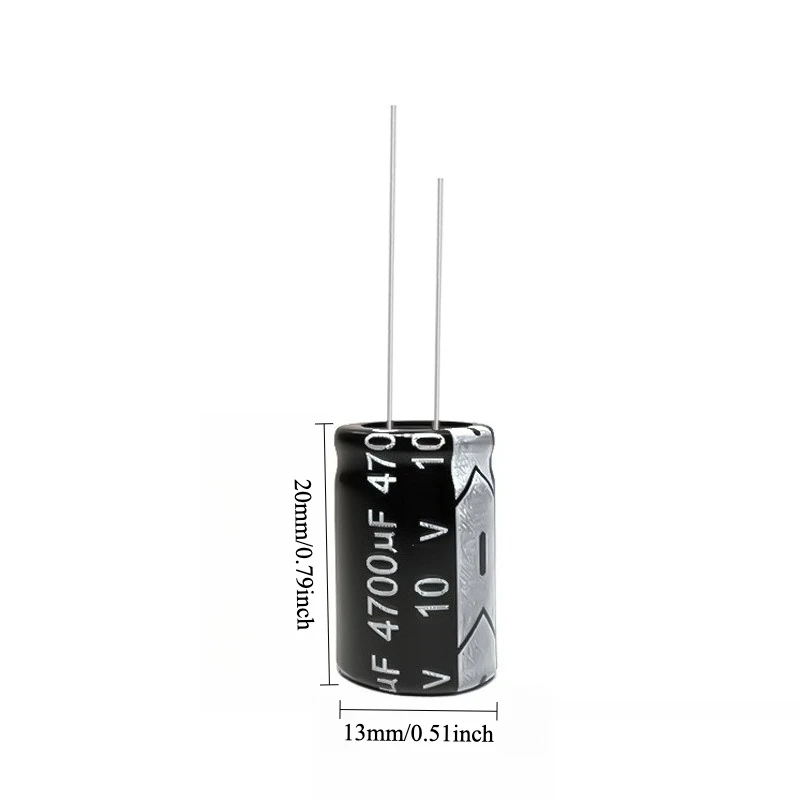 45pcs 10V 4700uF Electrolytic Capacitor 105C High Temp Radial Long Life 13x20mm for Power Supply