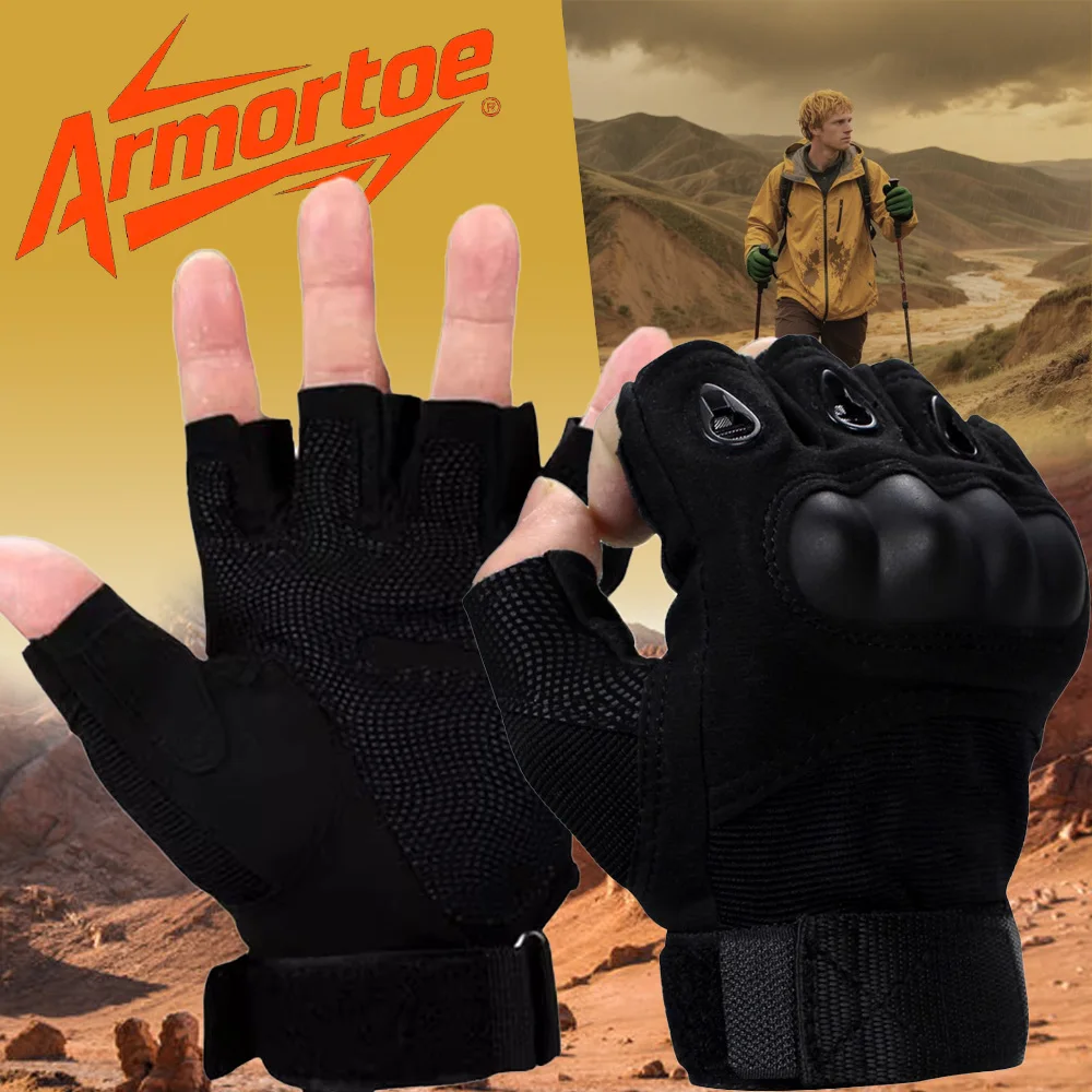 

ArmorToe Tactical Gloves Cut Resistant Fingerless Summer Training Outdoor Combat Self Defense Military Spec #Armor8049