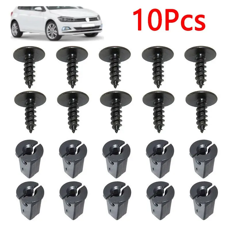 10pcs/set Engine Cover Undertray Splashguard Wheel Arch Torx Screw for VW Audi Seat Retainer Fastener Clips Bolt N90974701