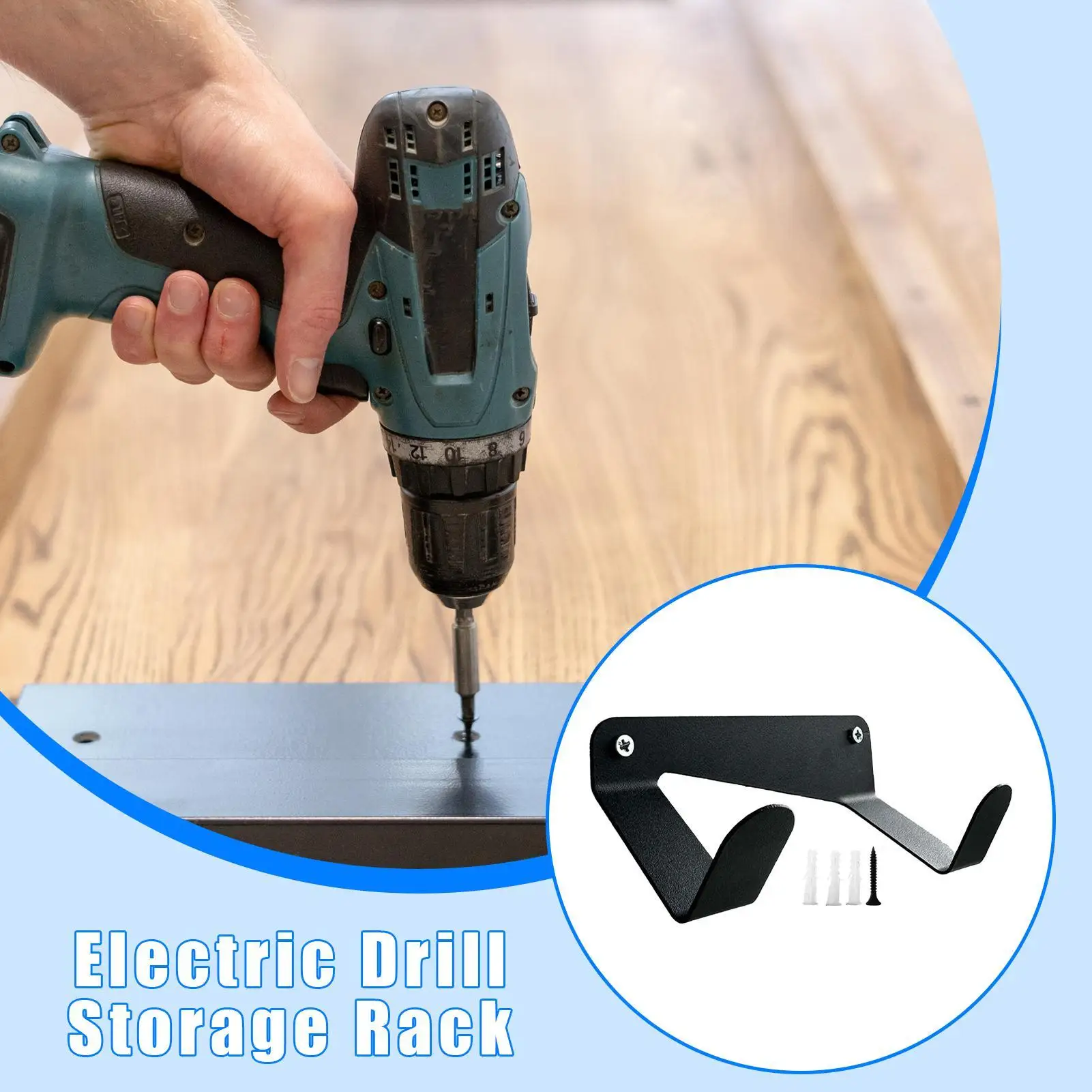 Power Tool Organizer Wall-Mounted Cordless Drill Holder Heavy-Duty Storage Rack For Garage Garage Service Truck Job Site Auto