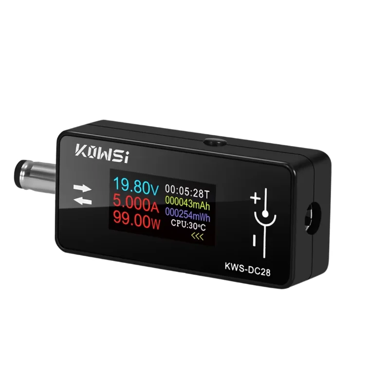 KWS-DC28 0.96 inch TFT HD Digital Display DC Voltage Ammeter KWS-X1 Type C Tester Voltmeter Ammeter TYPE-C Fast Charge Detection