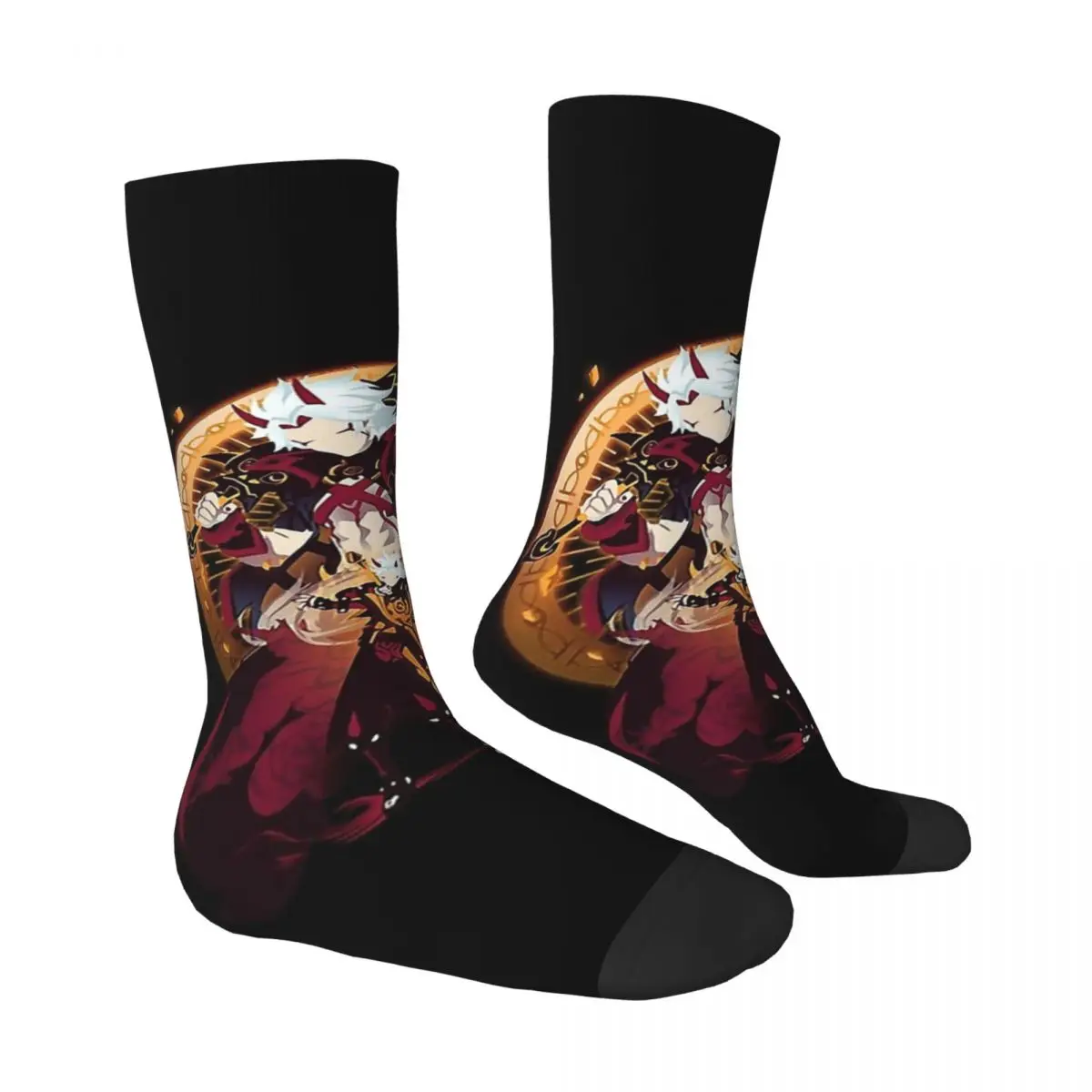 Genshin Hanamizaka Heroics Arataki Itto - TShirt Men Women Socks Cycling Novelty Spring Summer Autumn Winter Stockings Gift