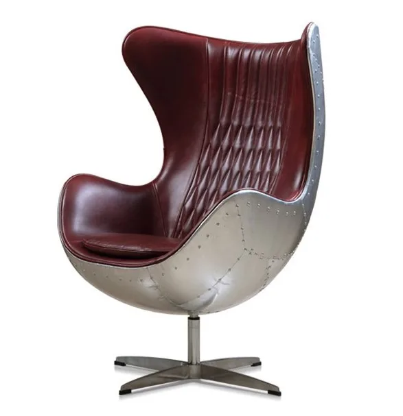 

Industrial loft style retro retro polyurethane leather lounge chair for apartment or hotel living room with pilot chair
