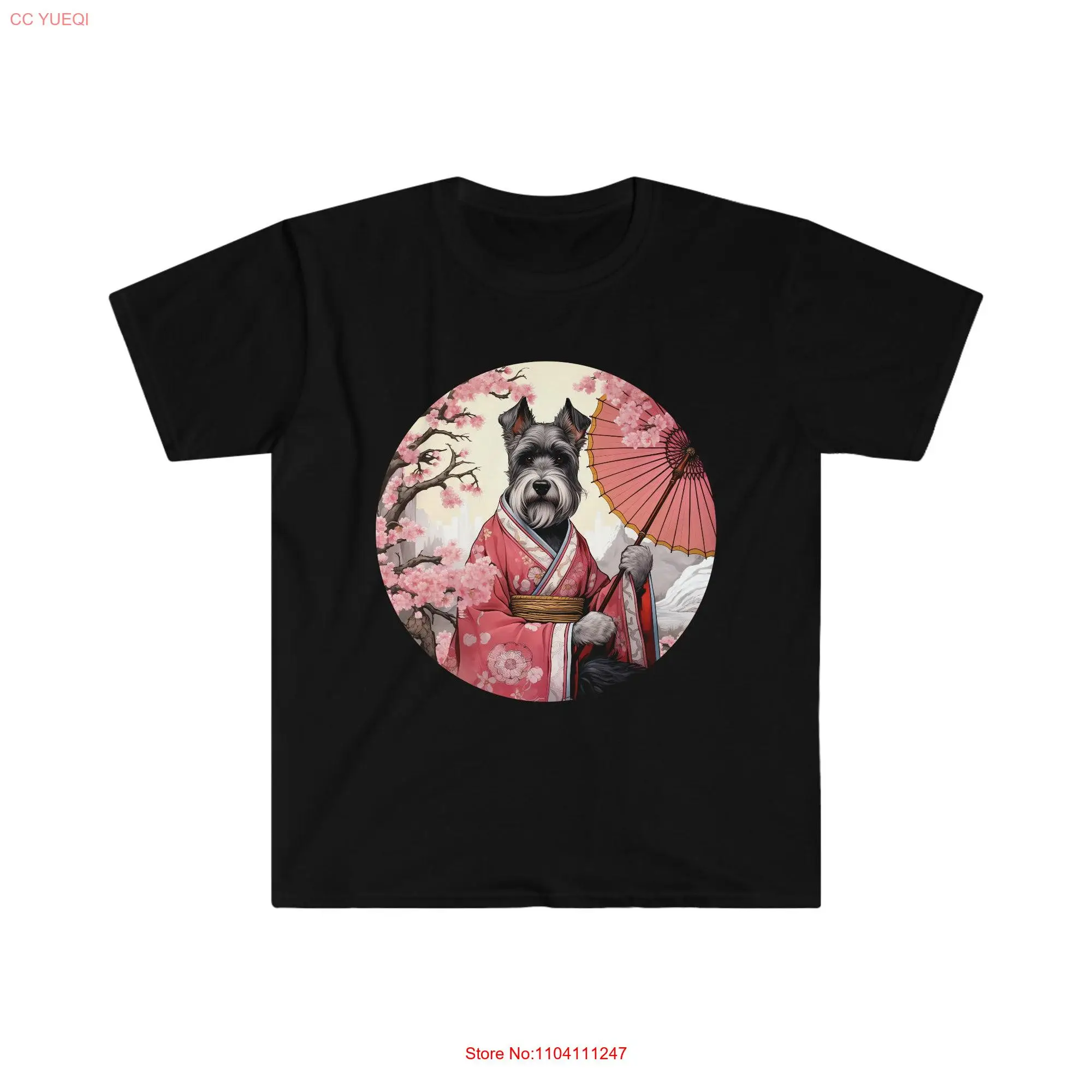 Schnauzer Dog Geisha T Shirt Perfect Miniature Kimono for Lovers long or short sleeves