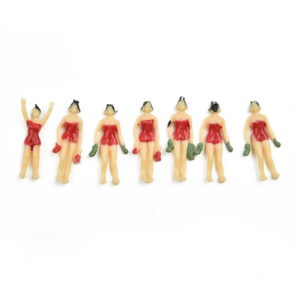 Create a Fun Filled Miniature Pool Party with 40pcs 175 HO Scale Seaside Visitors Model Swimming People Figures