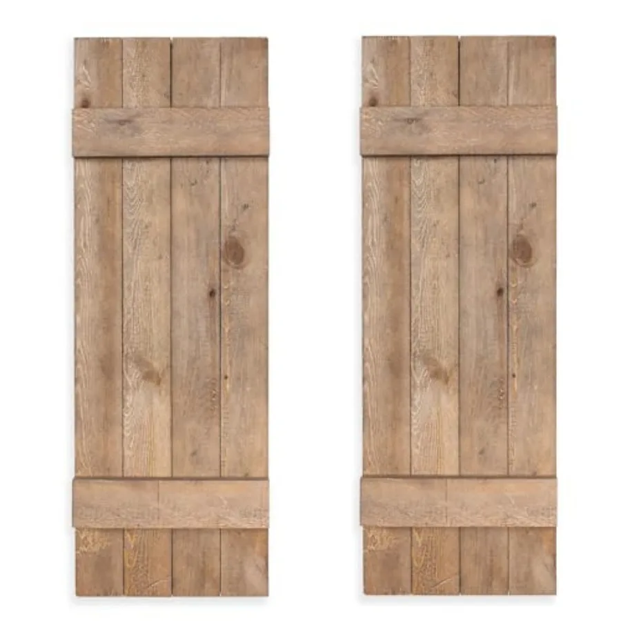 

Wood Shutters Wall Decor - Farmhouse Style Barn Door Shutters for Interior Wall Art
