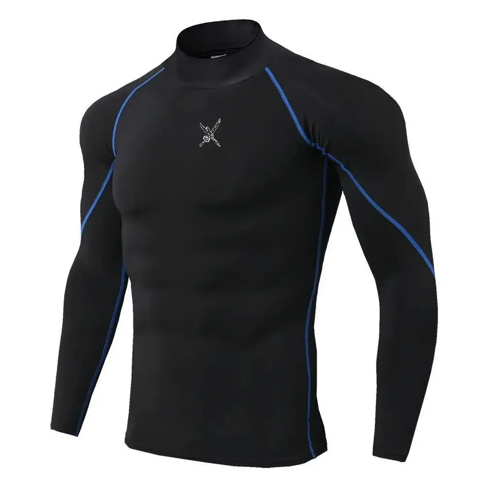 Men Sport T-shirt Quick Dry Bodybuilding Running Shirt Long Sleeve Compression Top Gym T Shirt Men Fitness Tight Men Underwear