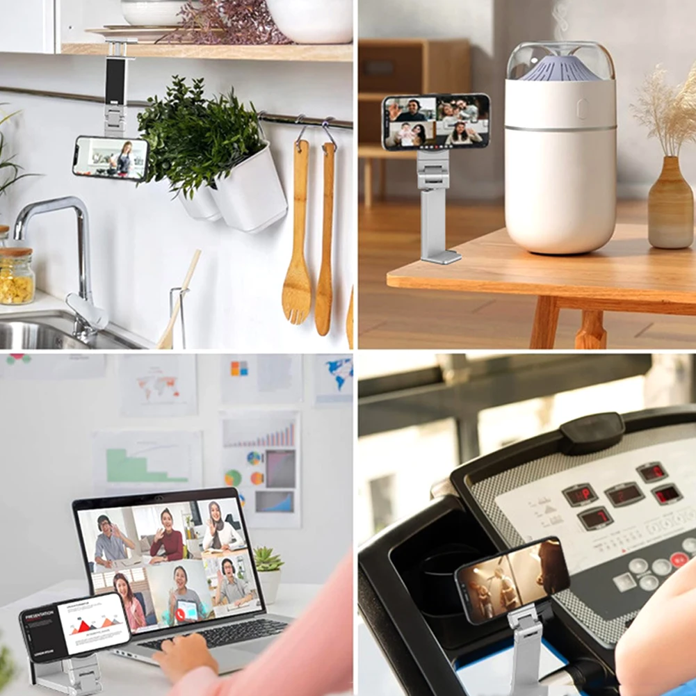 

Magnetic Phone Mount with 360 Degree Rotation Cell Phone Stand Adjustable Foldable Travel Phone Stand for Long Flight Flying