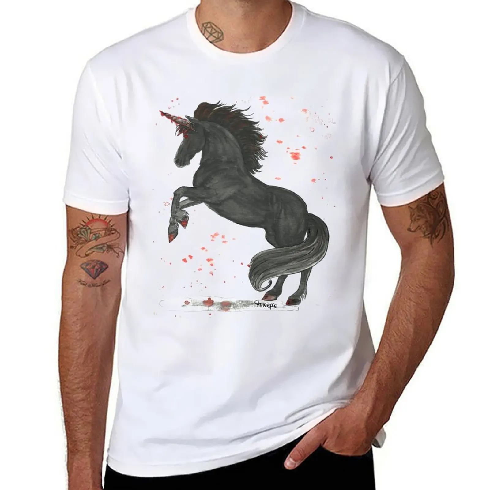 

Evil Unicorn T-Shirt t shirt man plain man t shirts cotton T-Shirt