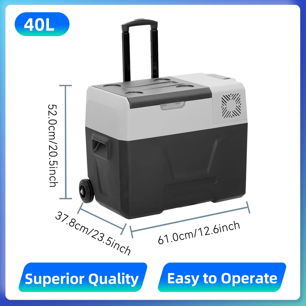 Podofo 30L 40L 50L Auto Koelkast voor Kamperen, Reizen, Buitenactiviteiten, Draagbare Compressor Koelbox, Auto Koelkast Vriezer voor Voertuigen