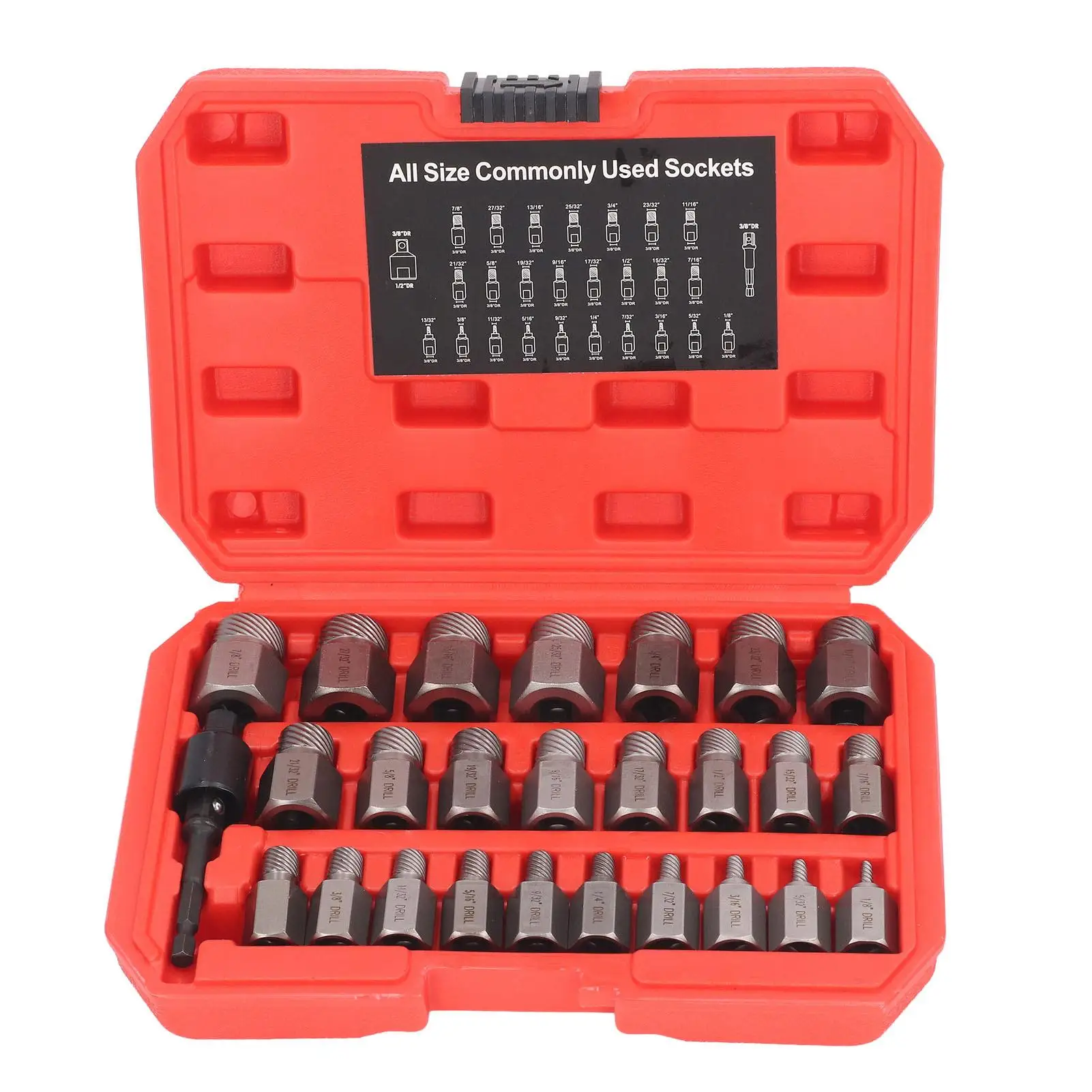 

High Hardness Stud Remover for repair Tool Etched Screw Extractor Kit Chrome Moly Steel Hex Head