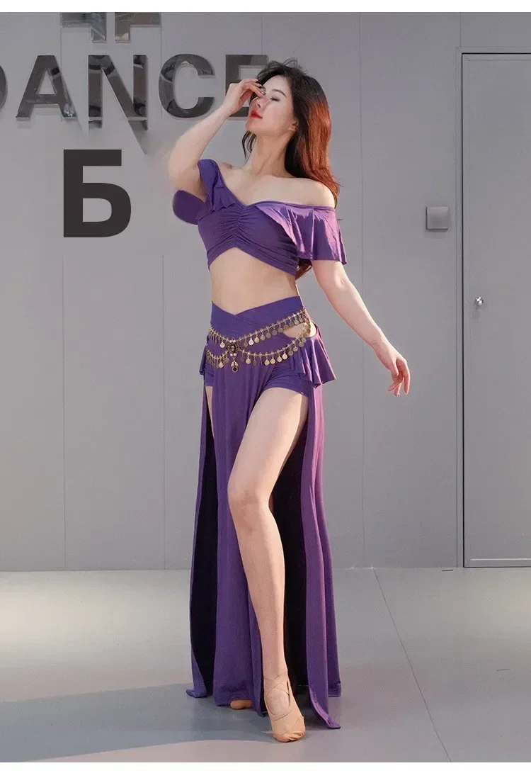 Bauchtanz-Outfit für Damen, sexy langer Rock und Oberteil, Set in Übergröße, Bauchtanz-Trainings- und Auftrittskostüm für Damen – Detail 14