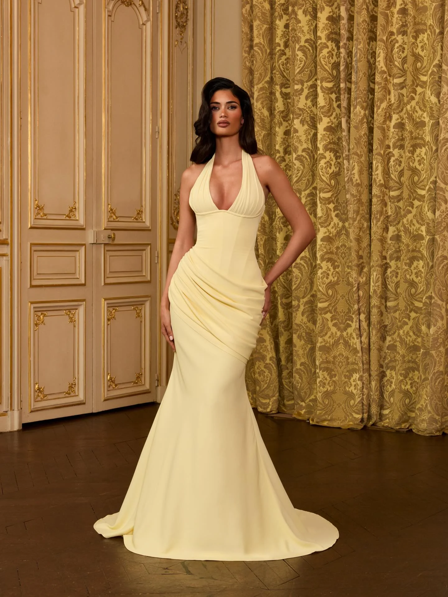 

Arabian Night Saudi Luxurious Women's Evening Dresses Sexy Prom Gowns Simply Mermaid Customized dresses in liquidation free ship