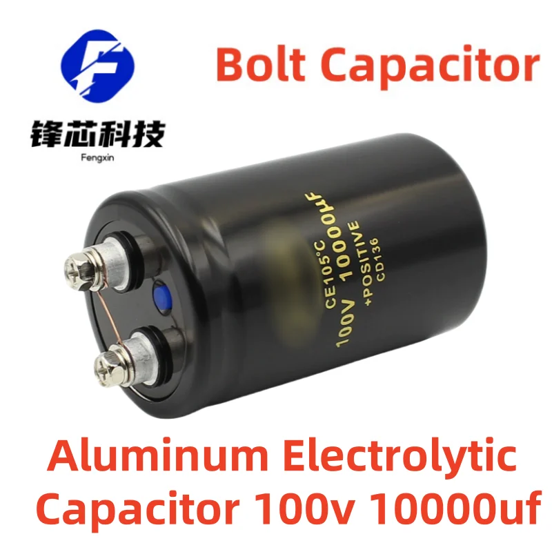 

100v 10000uf 50x80 Aluminum Electrolytic Capacitor Inverter Welder Screw Foot 100v10000uf Bolt Capacitor