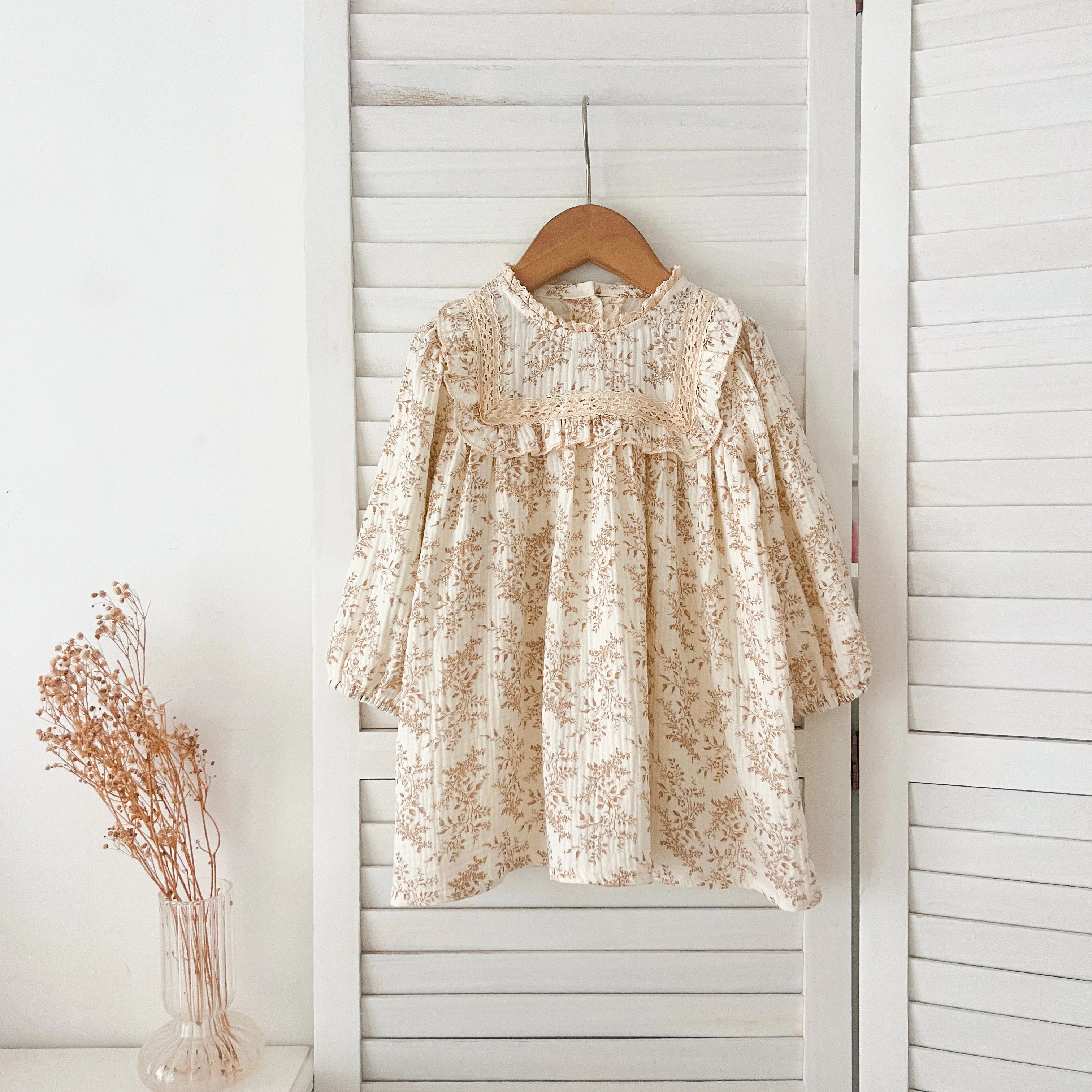 Neue Schwestern Kleid Infant Baby Mädchen Spitze Kragen Kleid Strampler Kinder Mädchen Vintage Blumen Prinzessin Kleid Familie Kleidung Strampler – Detail 3