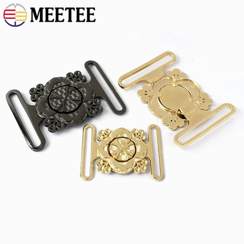 1-5Sets Meetee 30/40mm Metal Belt Buckle Retro Coat Windbreaker Belts Hasp Clothing Decor Button Replacement DIY Accessories